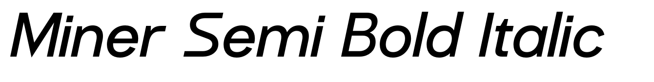 Miner Semi Bold Italic